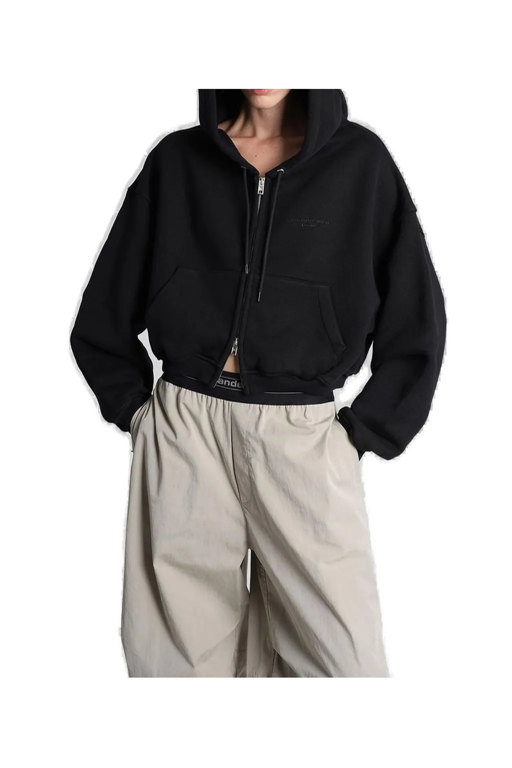 Zip-Up Drawstring Hoodie