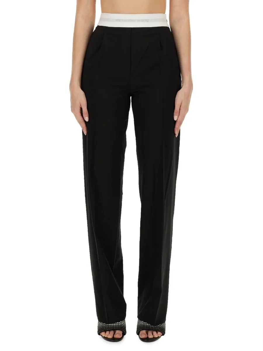 High-Waisted Pleated Pants