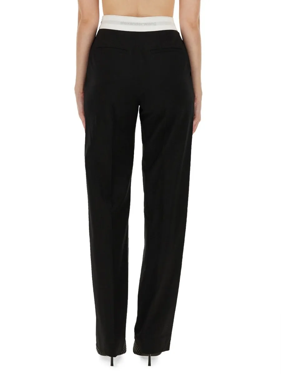 High-Waisted Pleated Pants