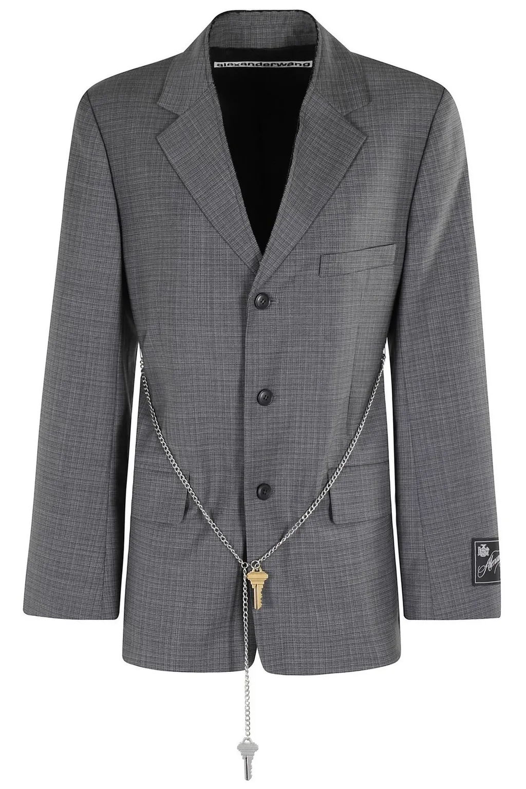 Raw-Edged Tailored Blazer