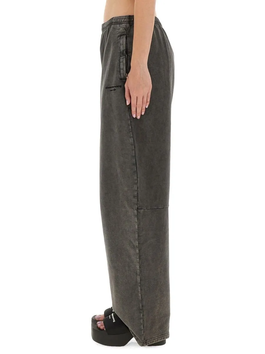 Elastic Waist Wide-Leg Trousers
