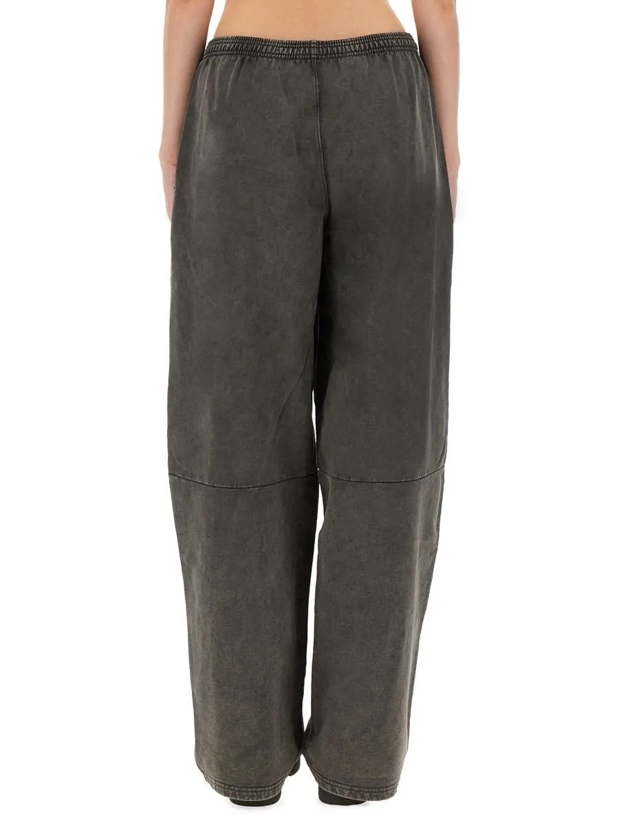 Elastic Waist Wide-Leg Trousers