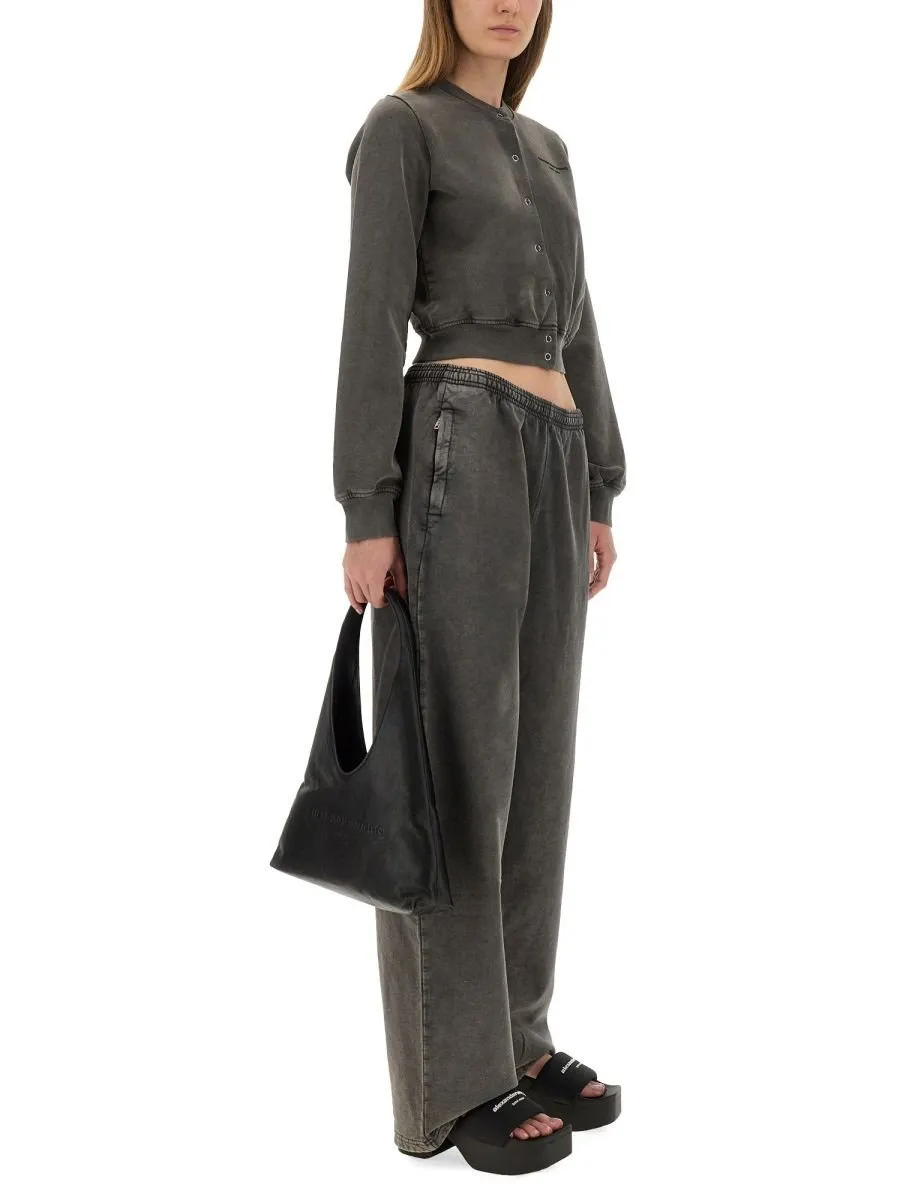 Elastic Waist Wide-Leg Trousers