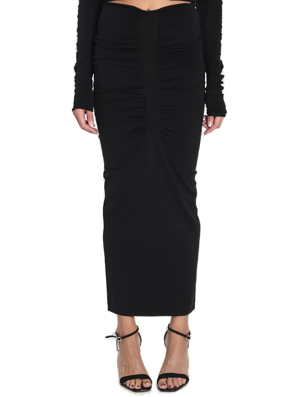 Ruched Maxi Skirt
