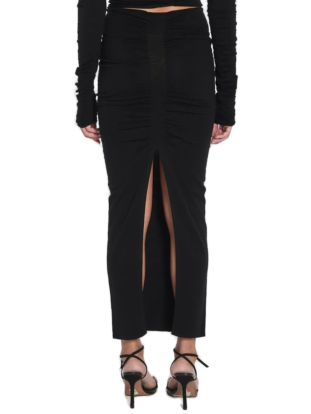 Ruched Maxi Skirt
