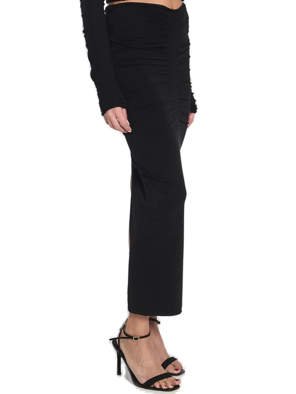 Ruched Maxi Skirt