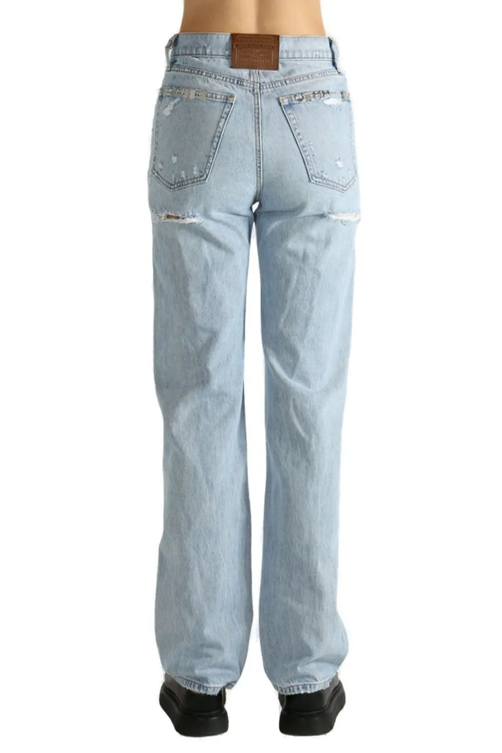 Distressed Ez Mid-Rise Jeans