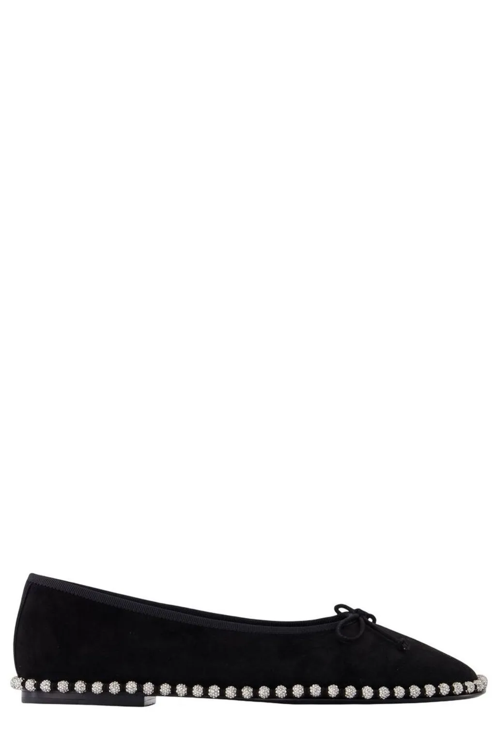 Crystal Chain Trim Ballet Flats