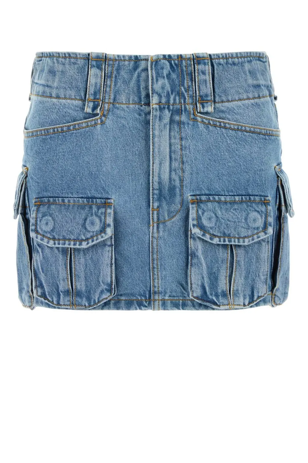 Mid-Rise Pocket Cargo Miniskirt