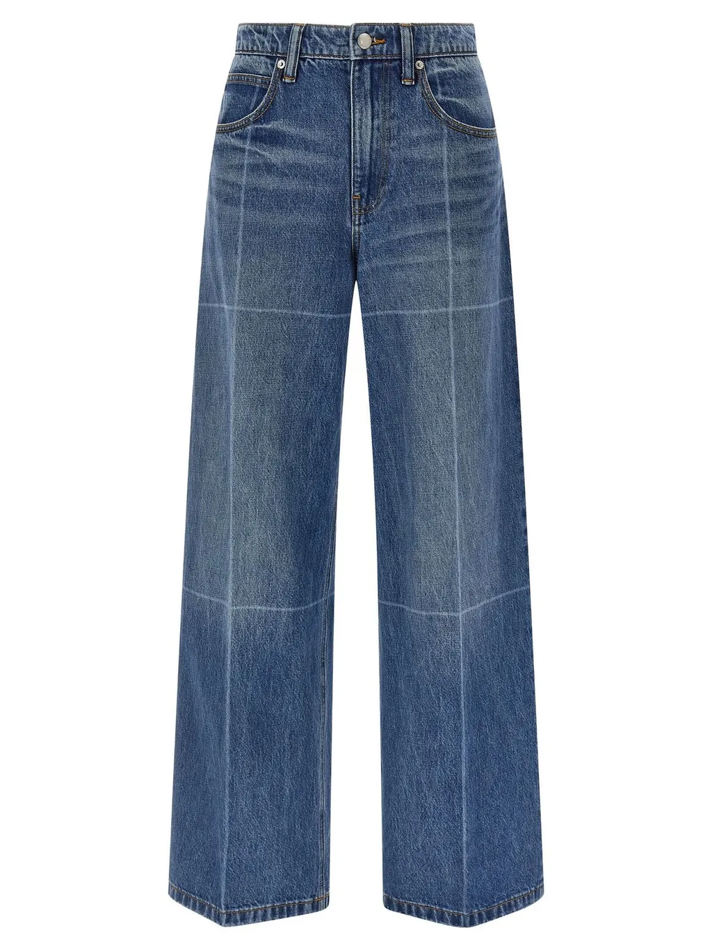 Logo Patch Faded Jeans