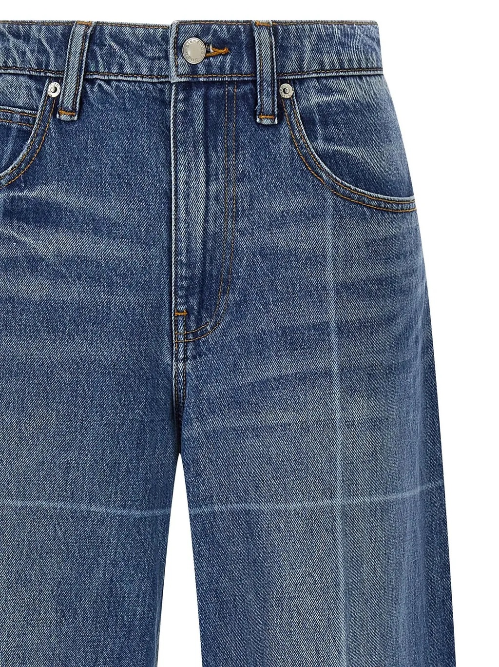Logo Patch Faded Jeans