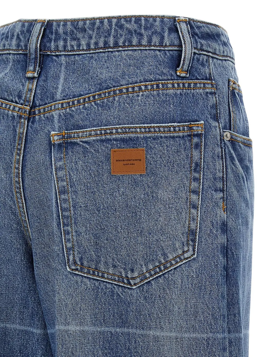 Logo Patch Faded Jeans