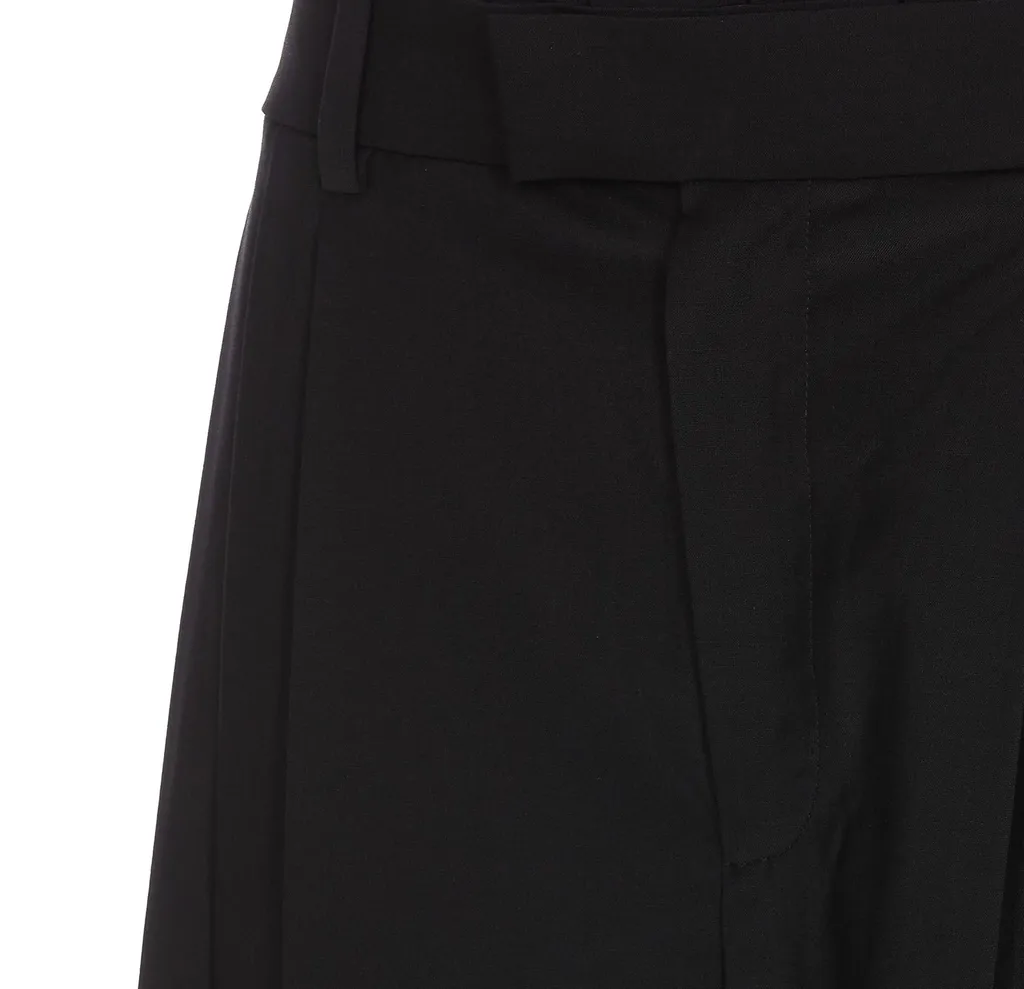 Layered Straight-Leg Pants
