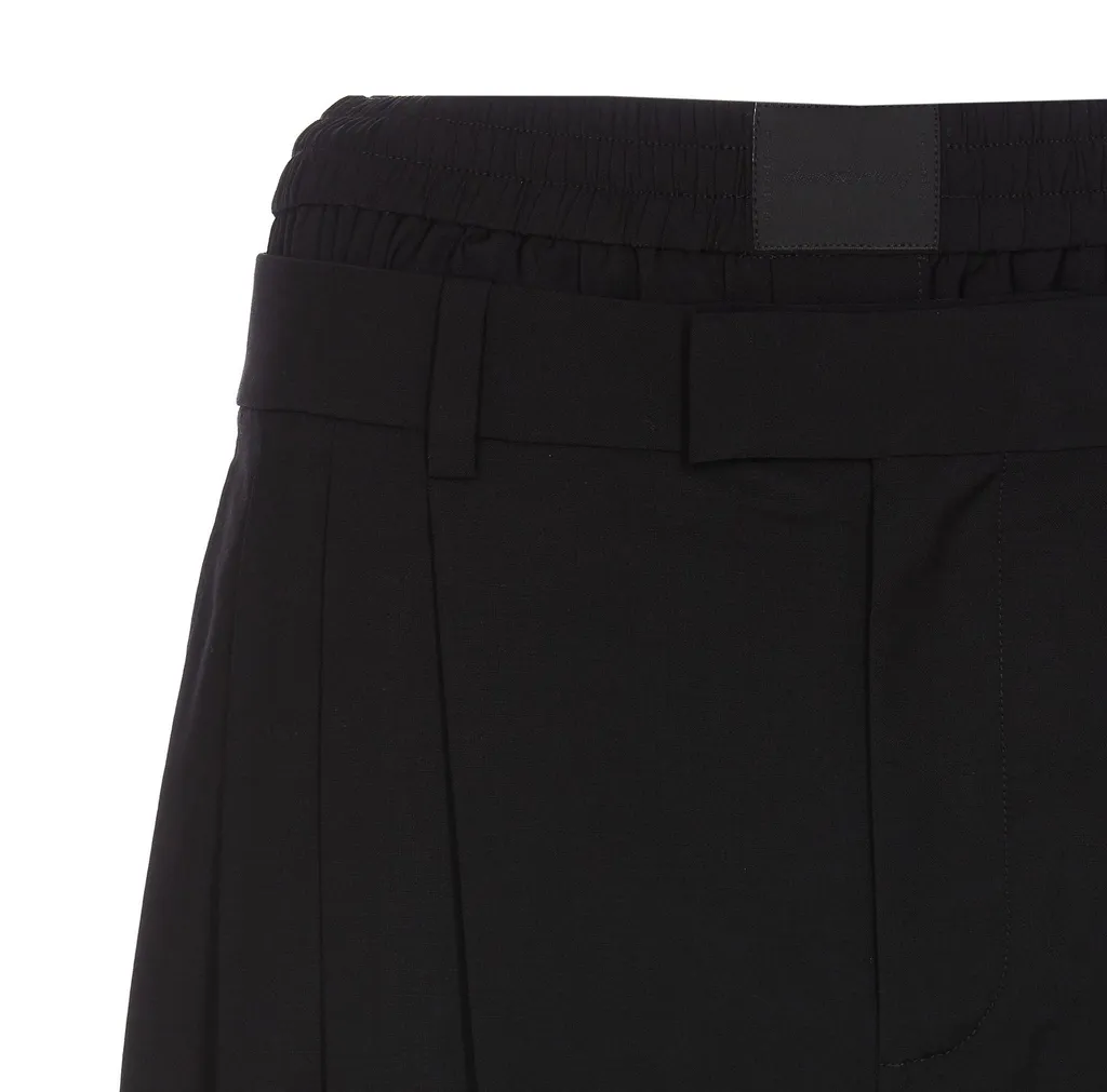 Layered Straight-Leg Pants