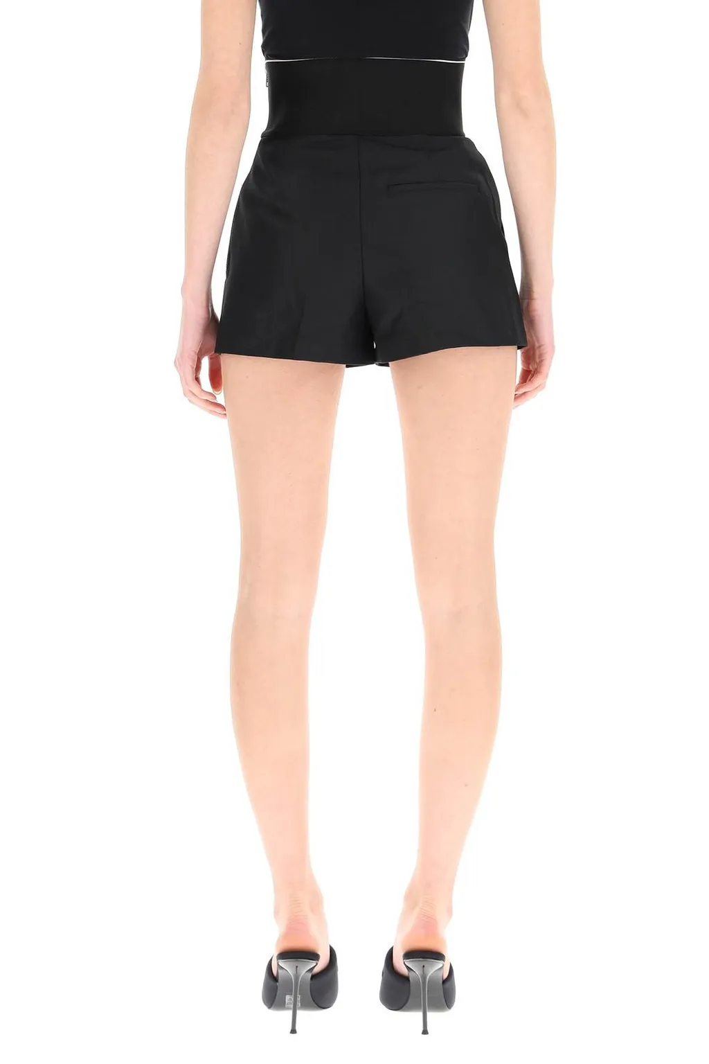 Logo Waistband High-Waist Shorts