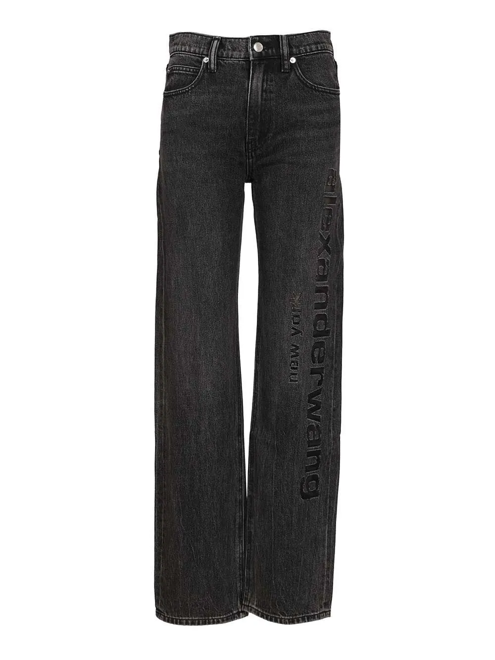 Mid-Rise Straight-Leg Jeans