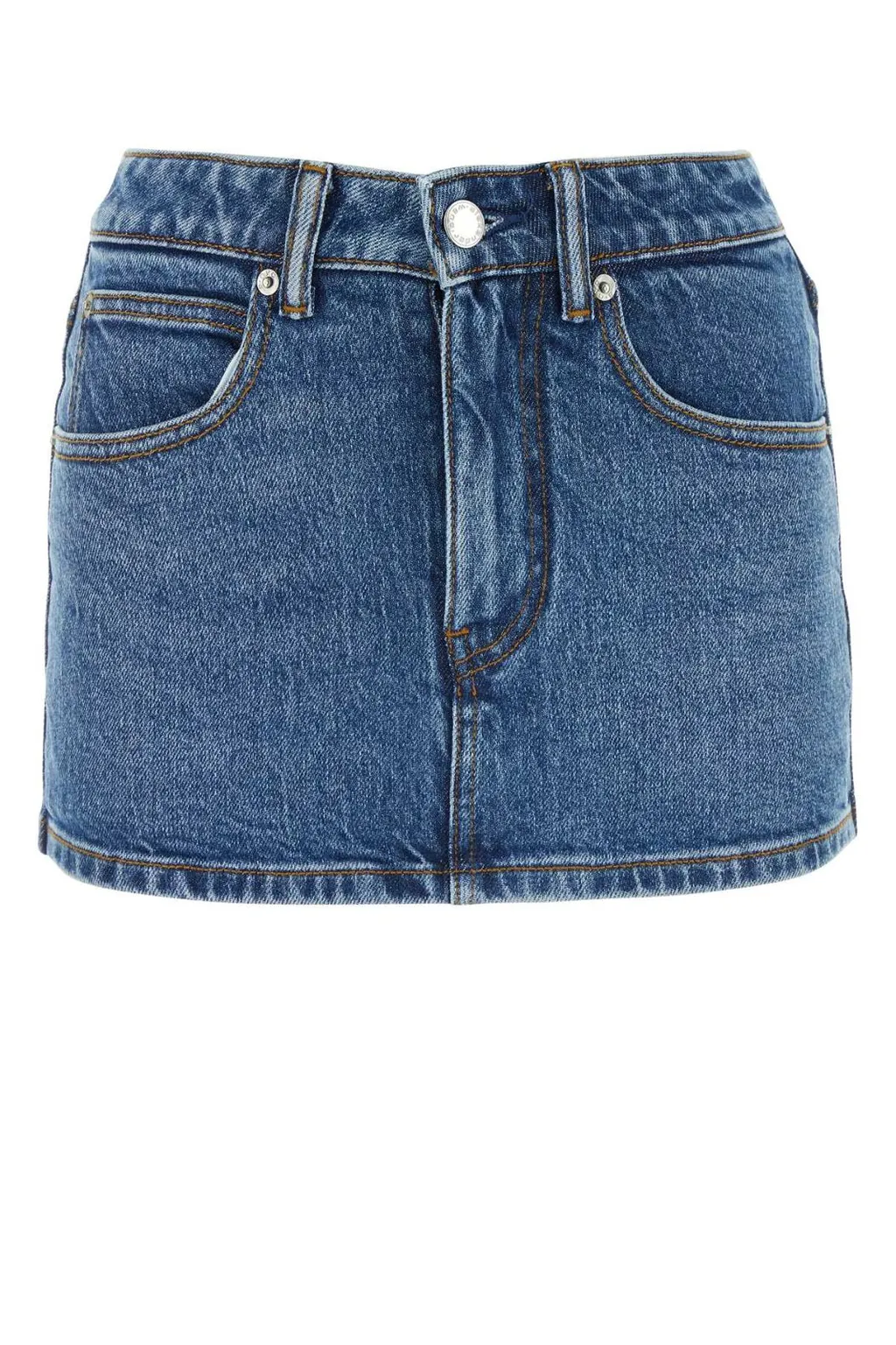 Mid-Waisted Denim Skort