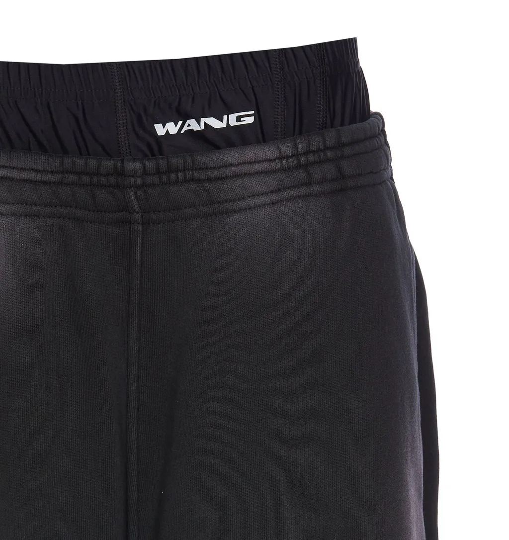 Layered Elasticated-Waist Pants