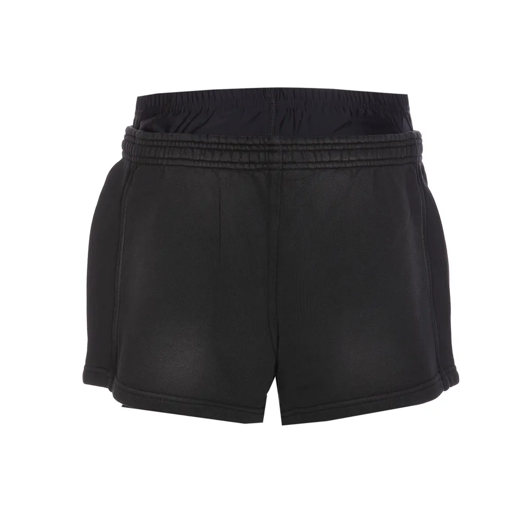Layered Elasticated-Waist Shorts