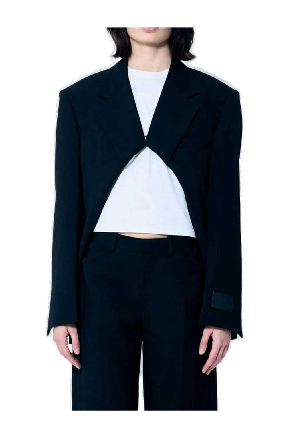Exaggerated Split Front Boxy Blazer