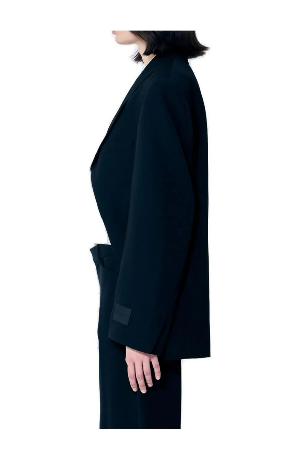 Exaggerated Split Front Boxy Blazer