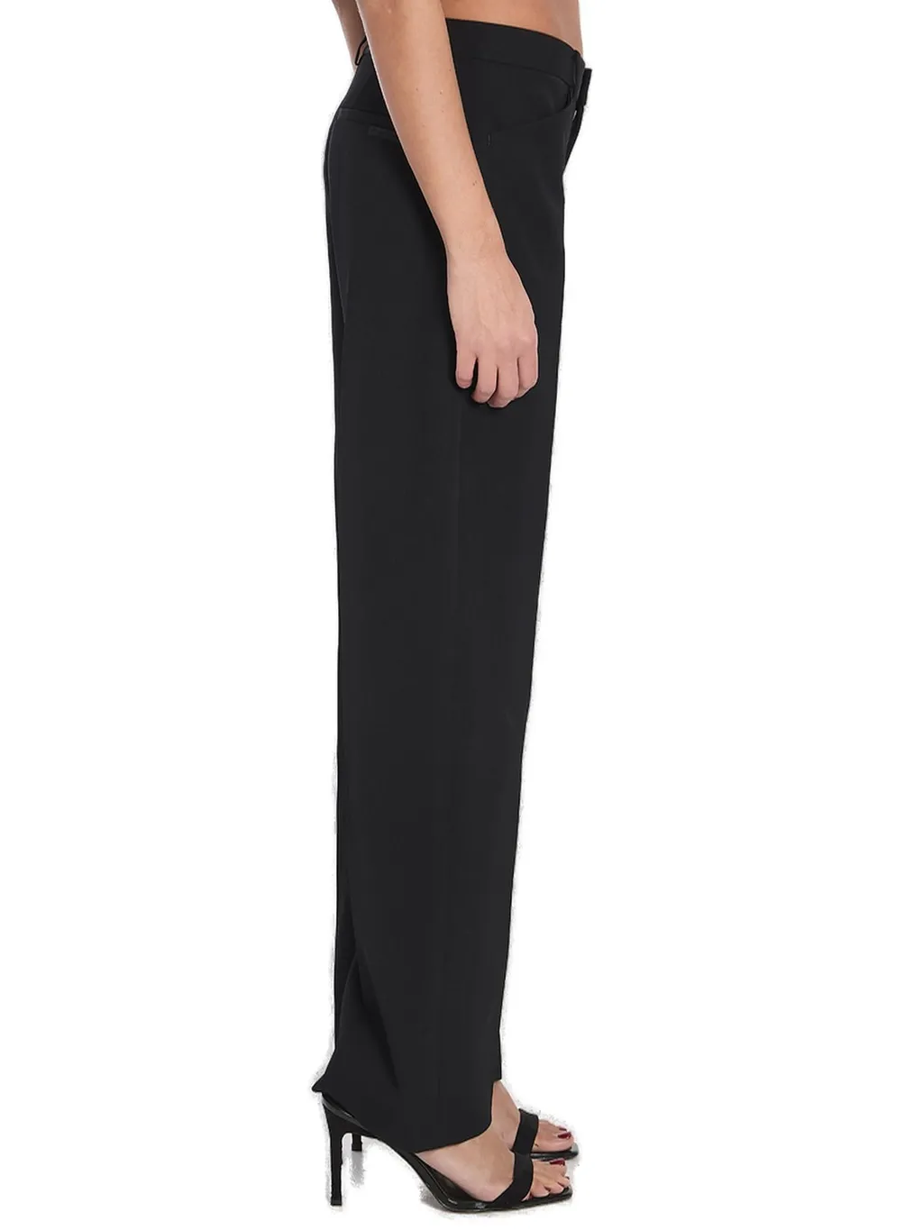 Mid-Waisted Tailored Trousers