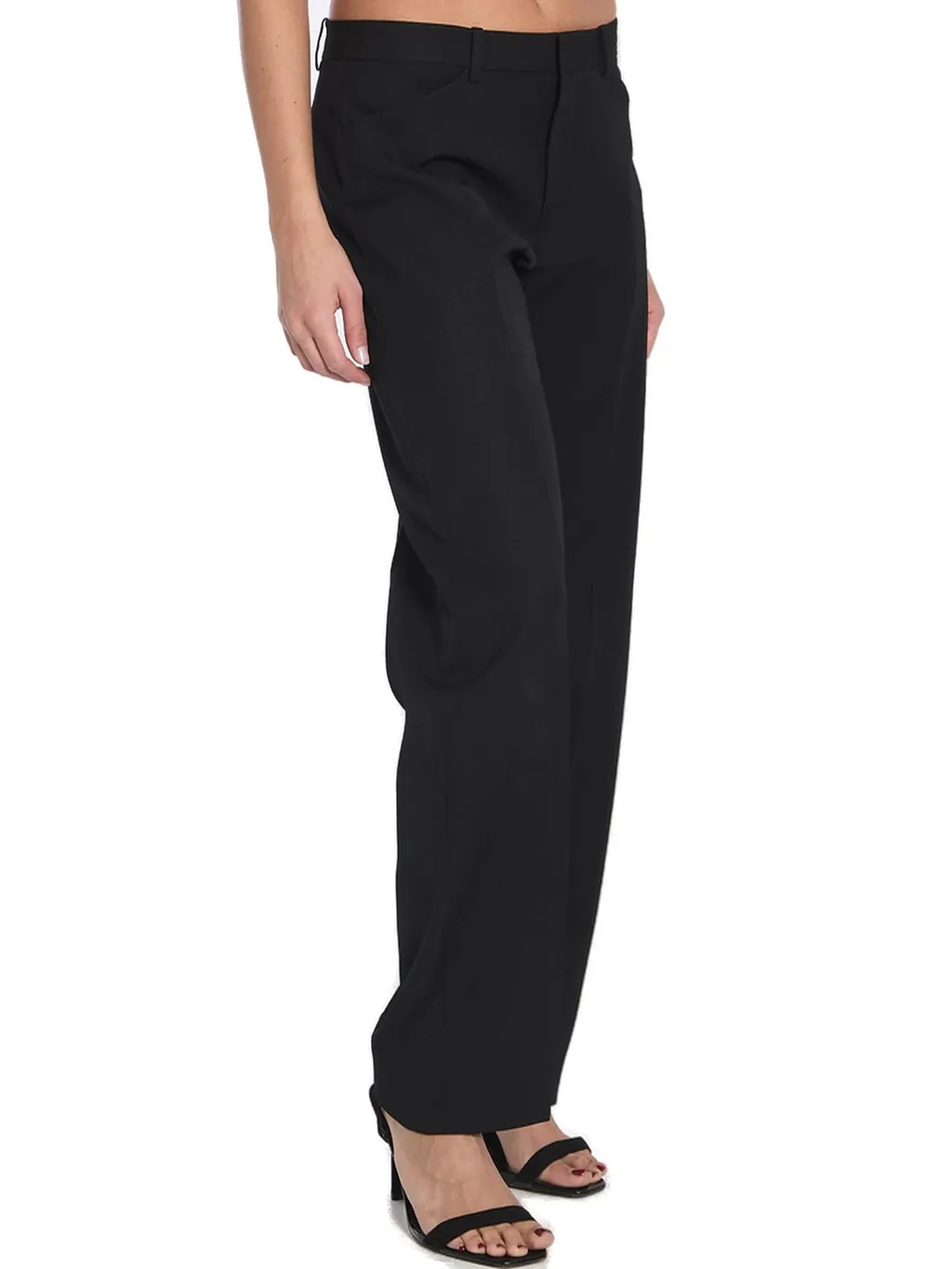 Mid-Waisted Tailored Trousers