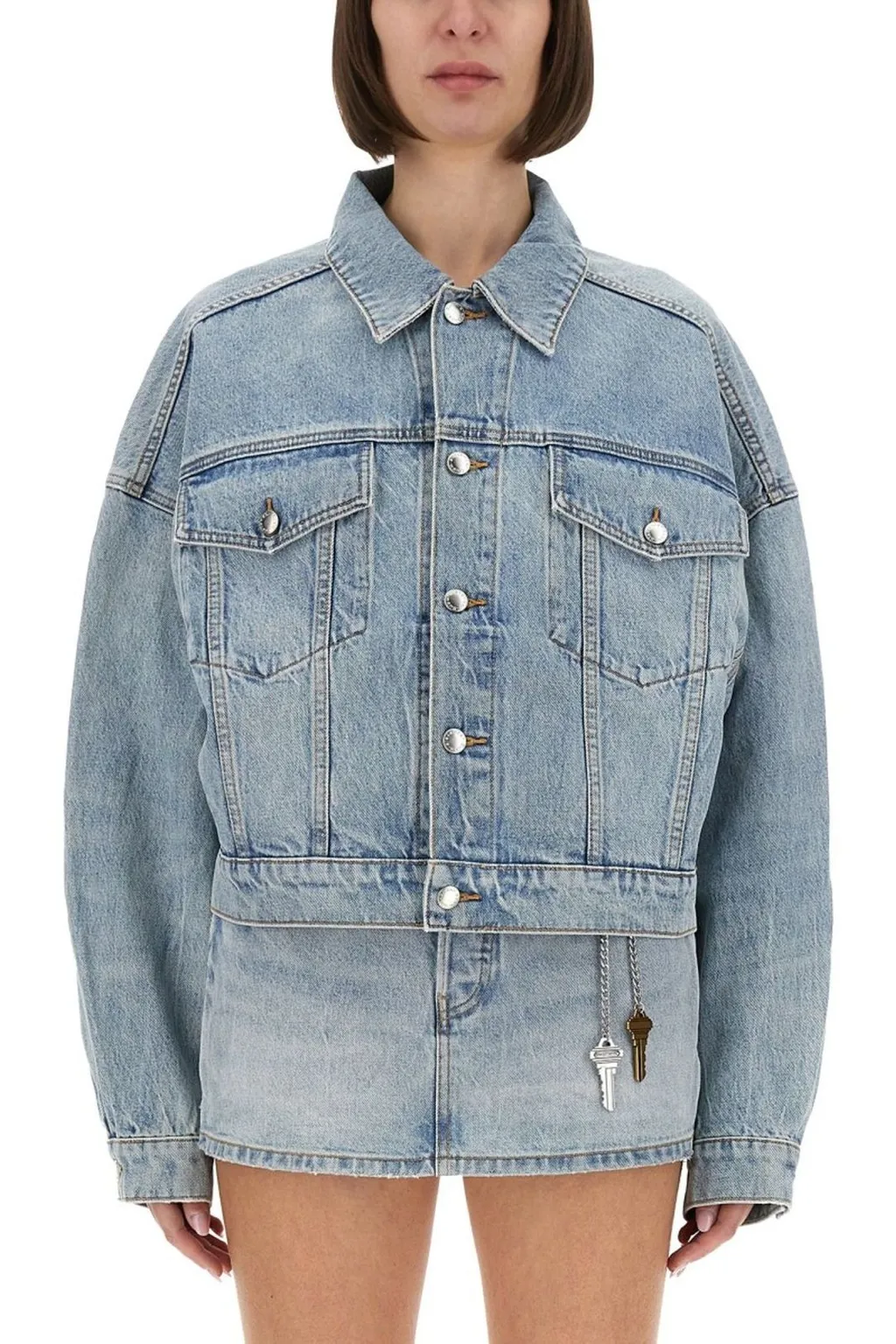 Button-Up Denim Trucker Jacket