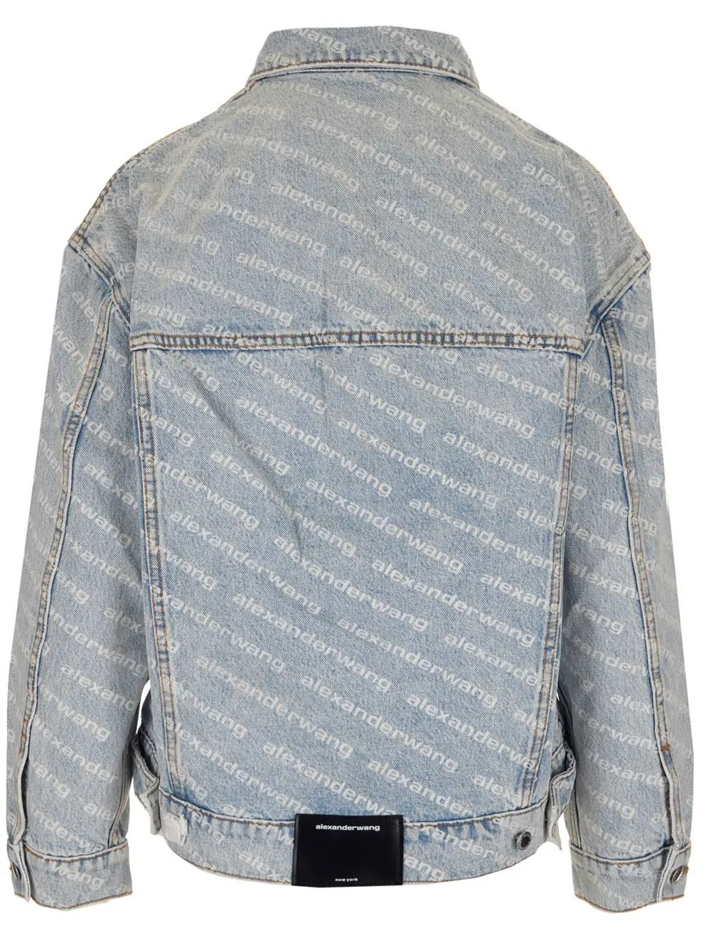 Allover Logo Printed Denim Jacket