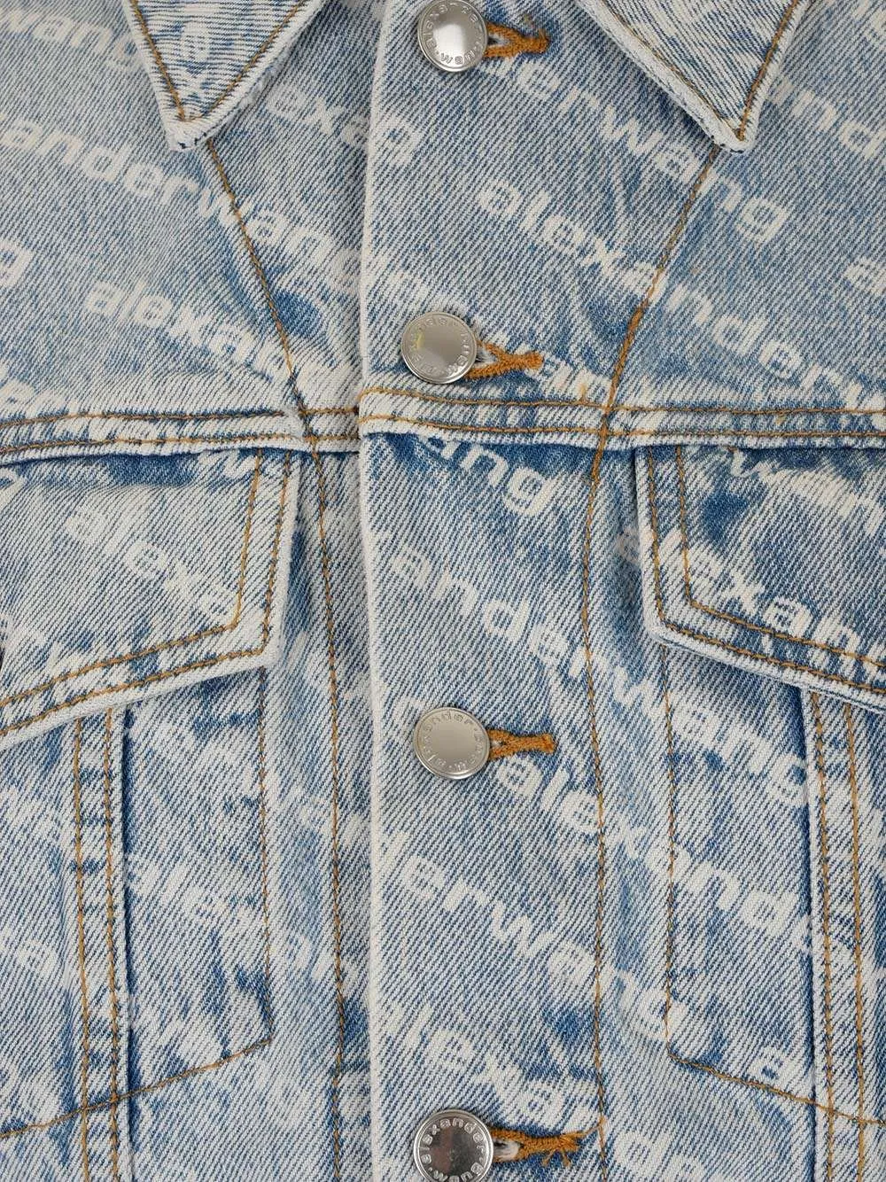 Allover Logo Printed Denim Jacket