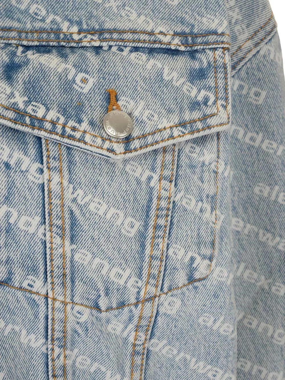 Allover Logo Printed Denim Jacket