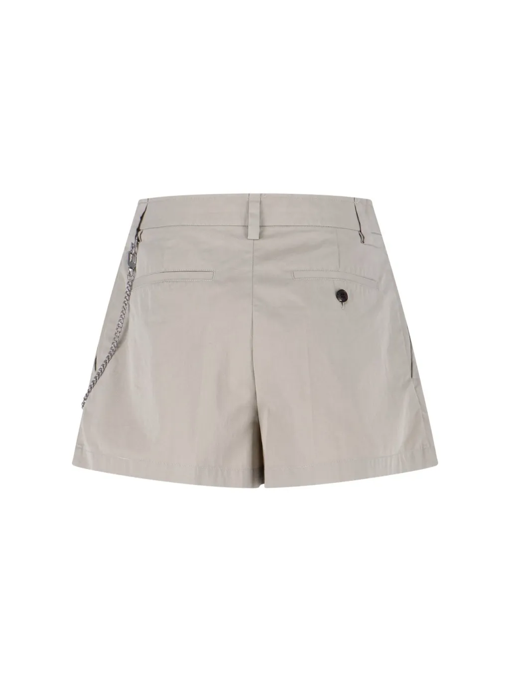 Chain-Detailed Pleated Shorts