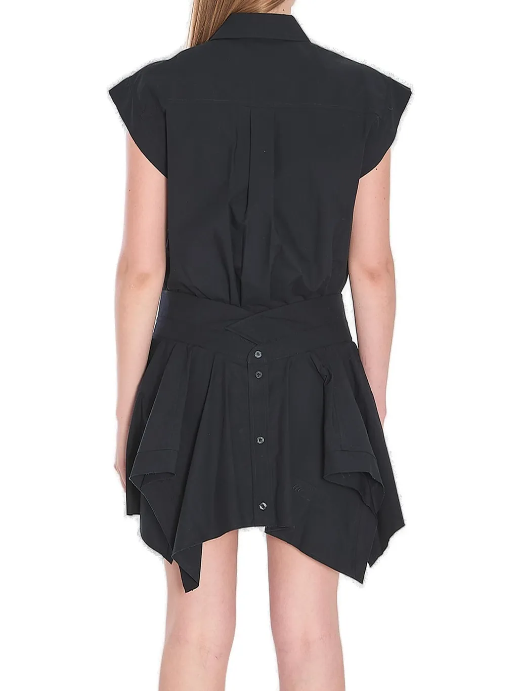 Short-Sleeved Mini Shirt Dress