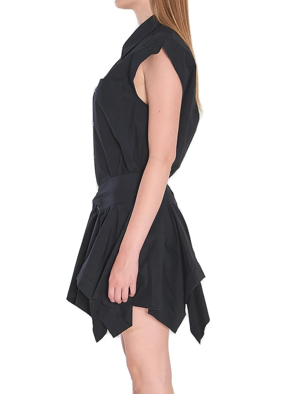 Short-Sleeved Mini Shirt Dress