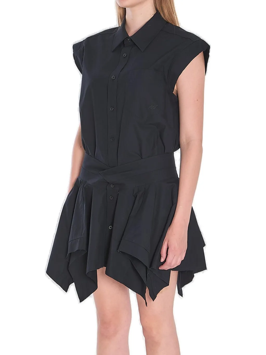 Short-Sleeved Mini Shirt Dress