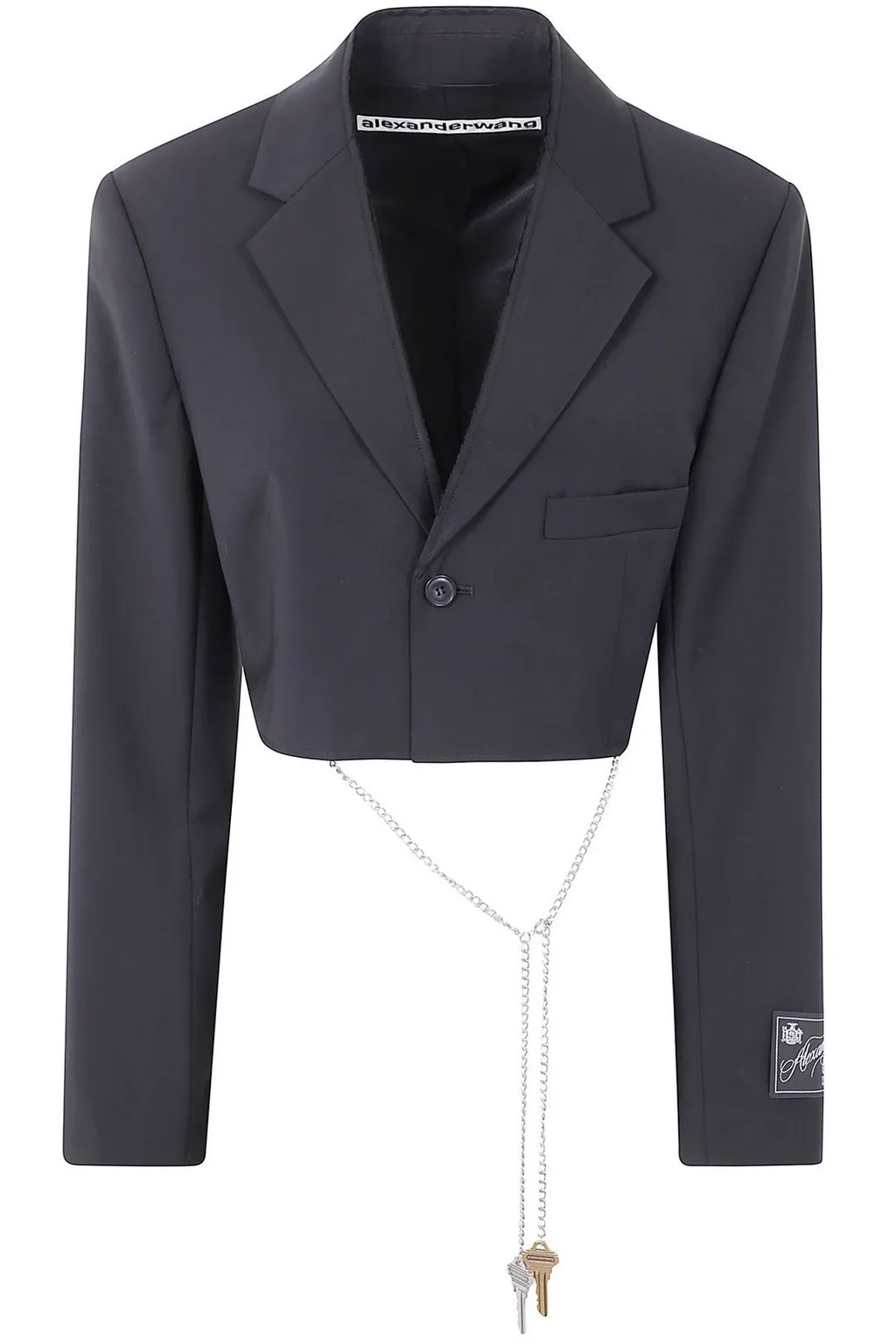 Cropped Long-Sleeve Blazer