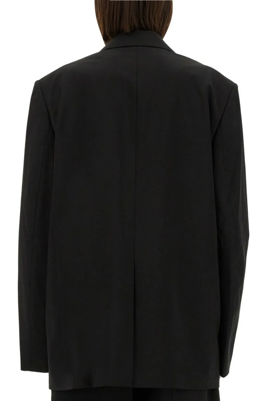 Oversized Logo Embroidered Blazer