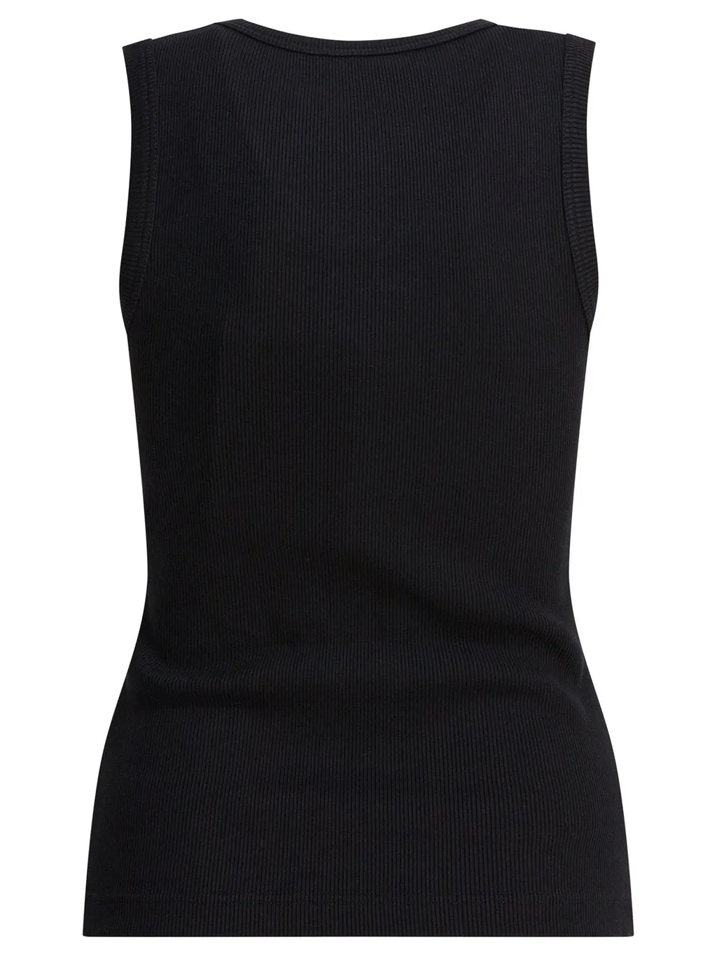 Logo Plaque Ribbed Tank Top
