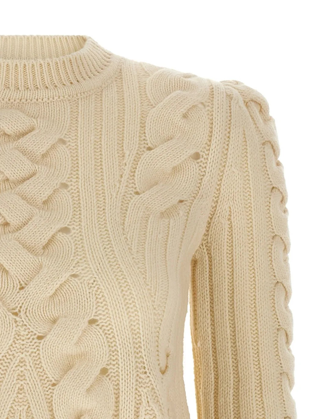 Peplum Cable-Knit Jumper