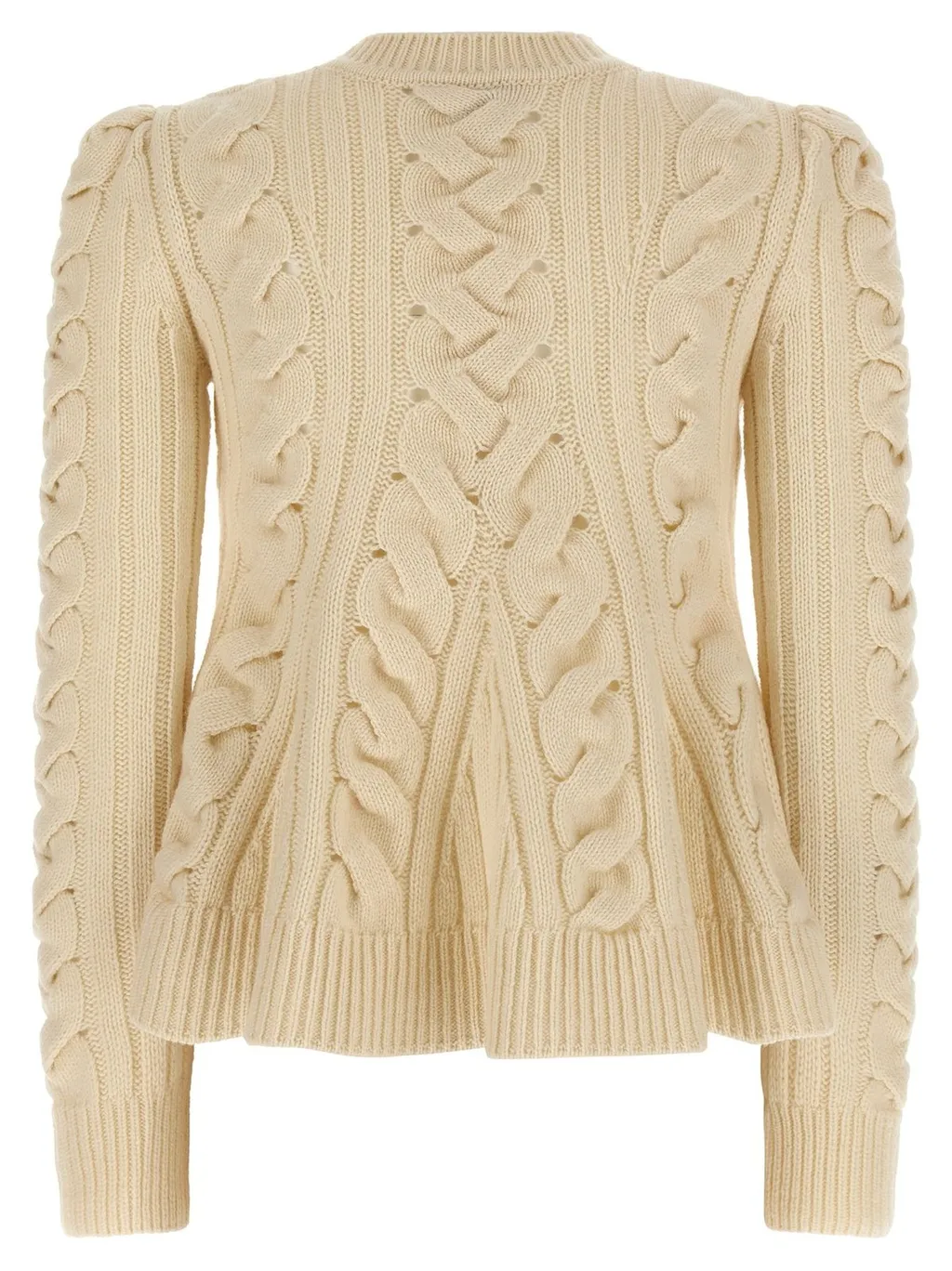 Peplum Cable-Knit Jumper