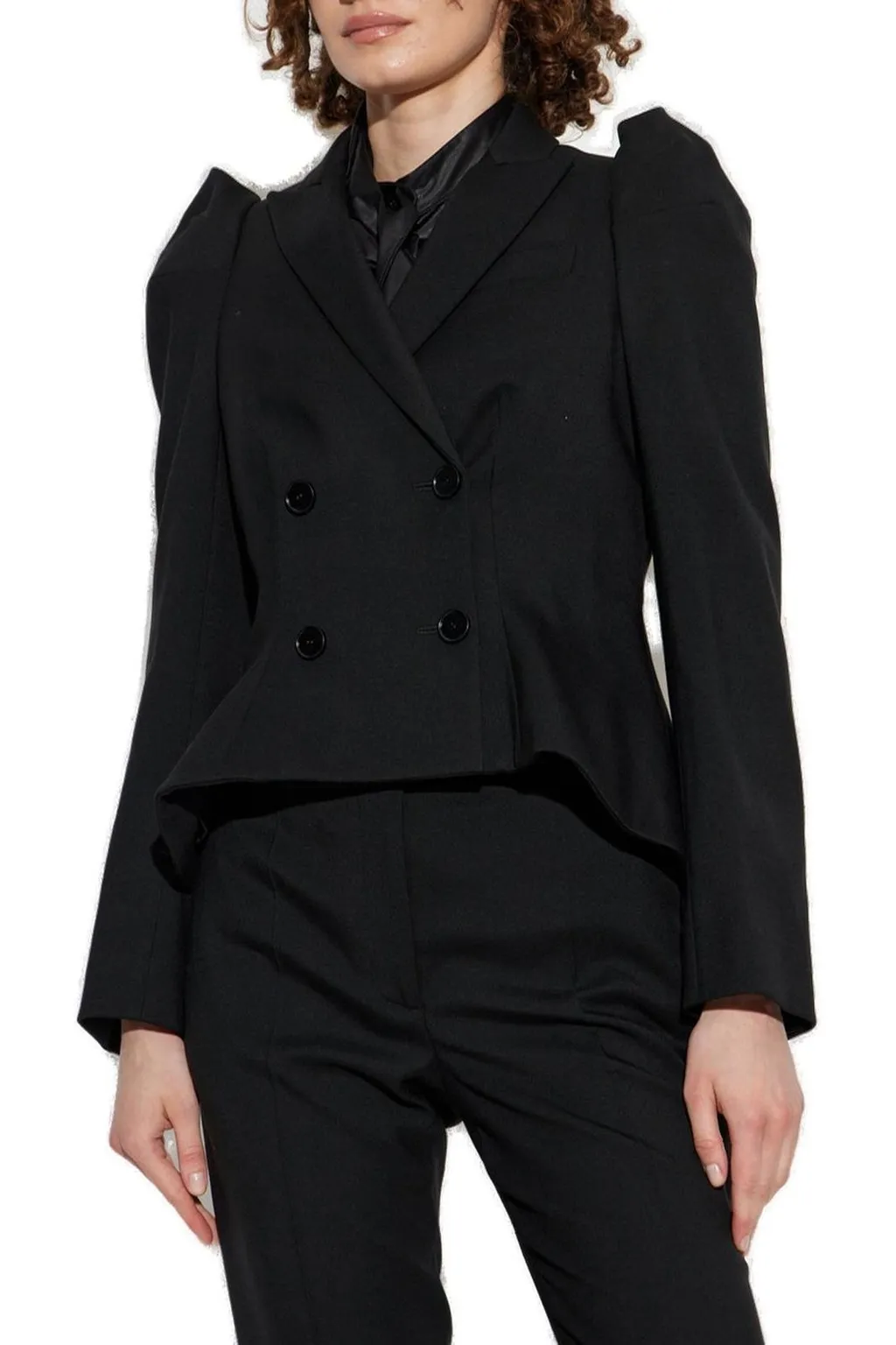 Pinched Shoulder Double Breasted Jacket