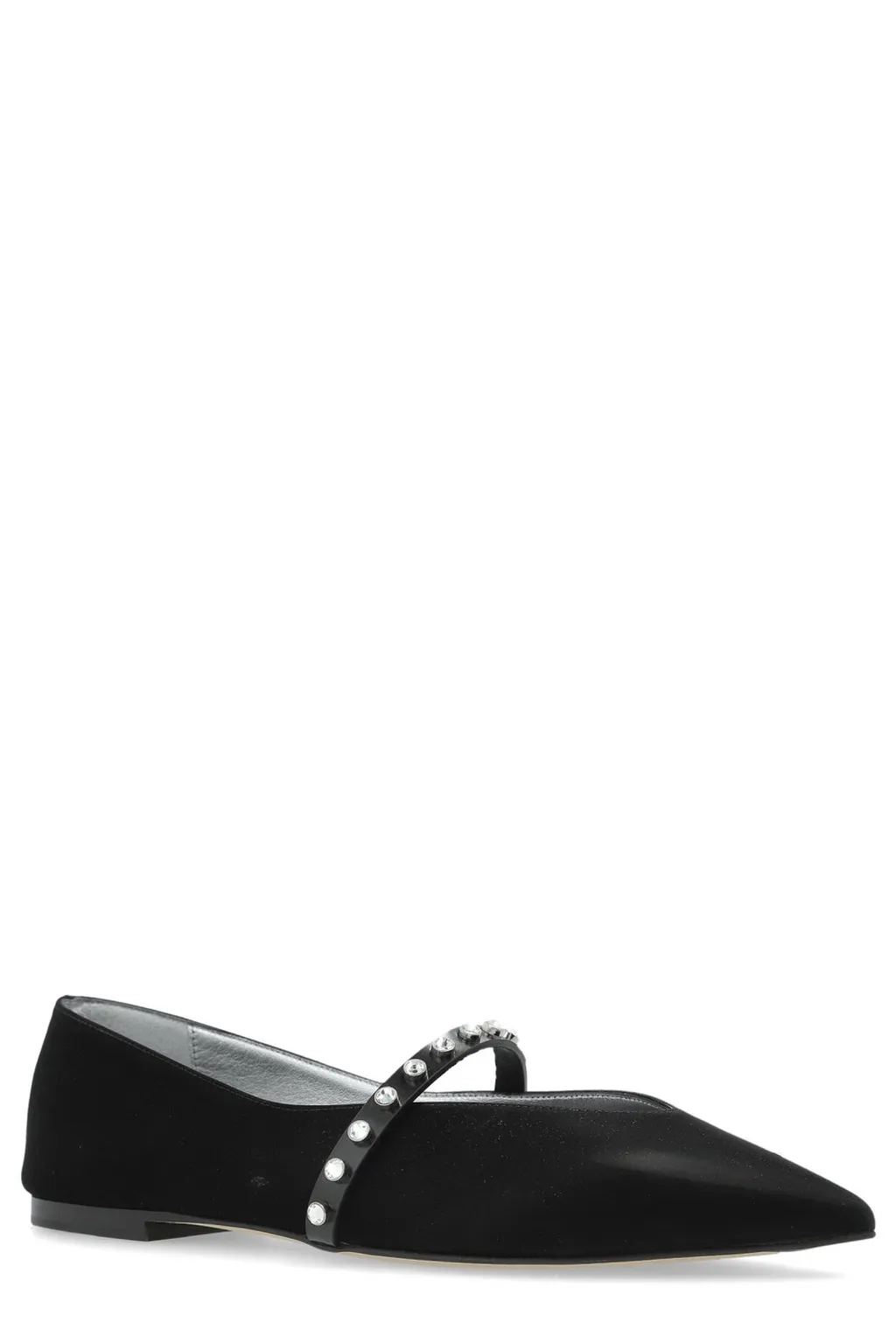 Stud-Embellished Ballerina Flats