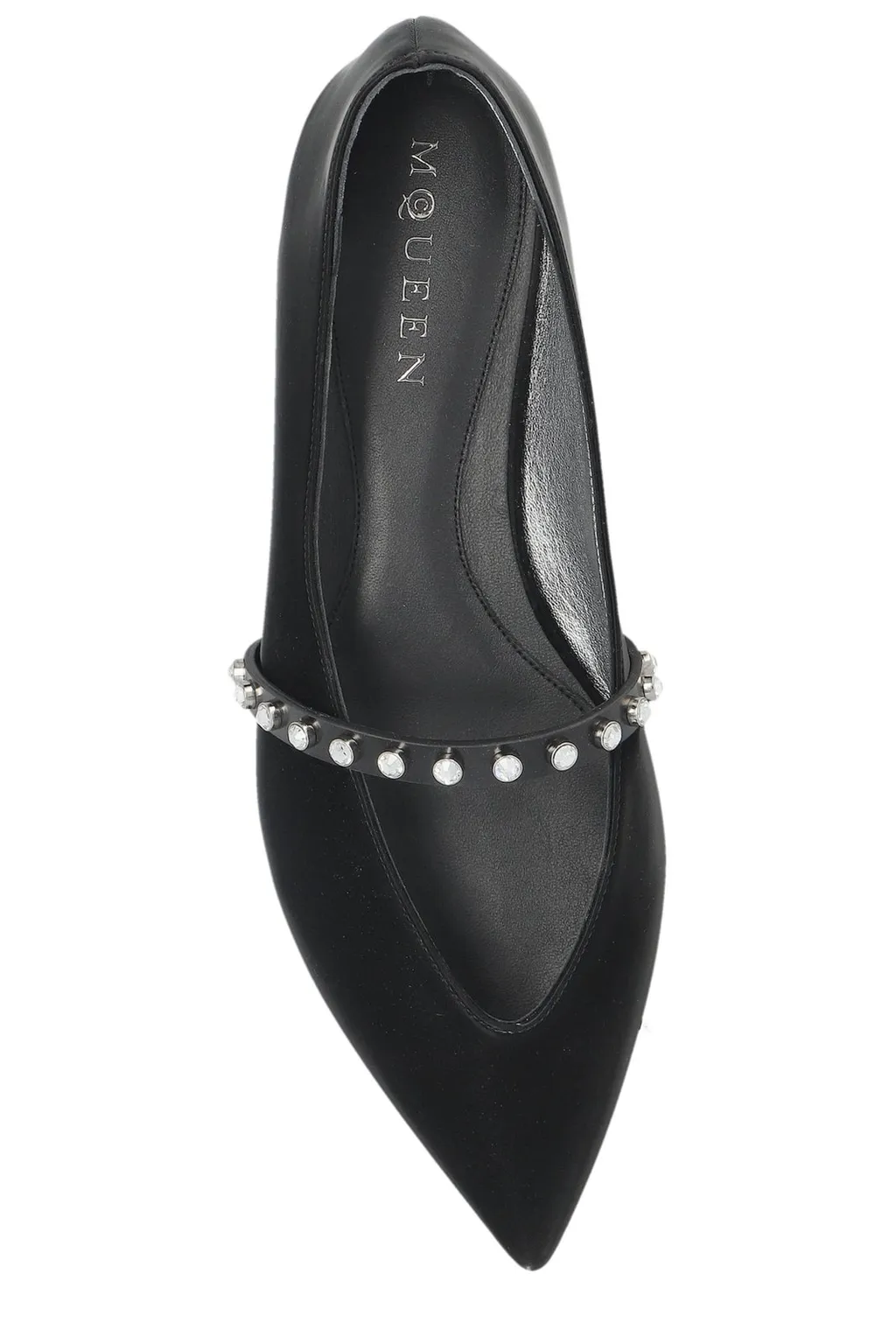 Stud-Embellished Ballerina Flats