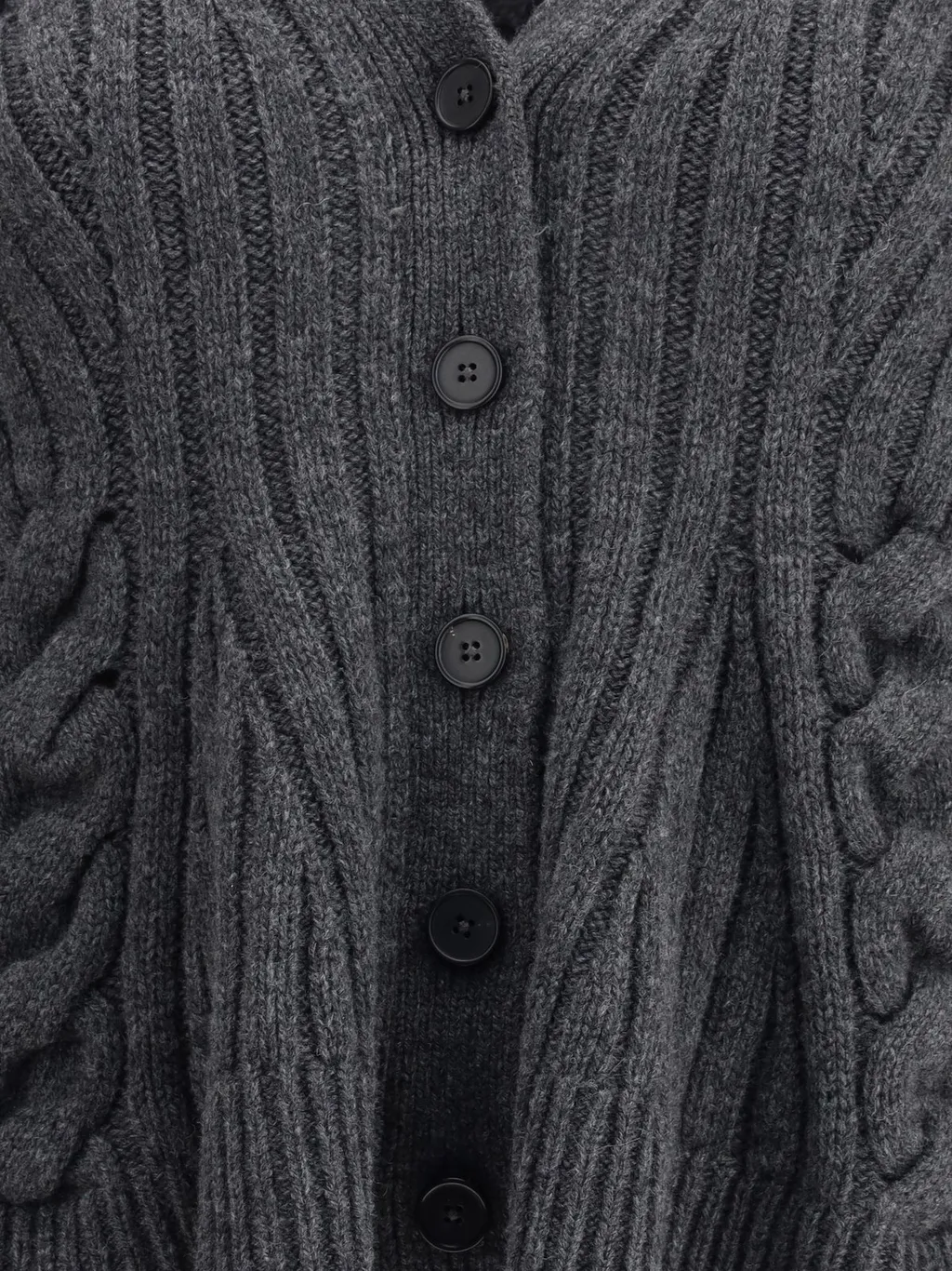Braided Knitted Peplum Cardigan