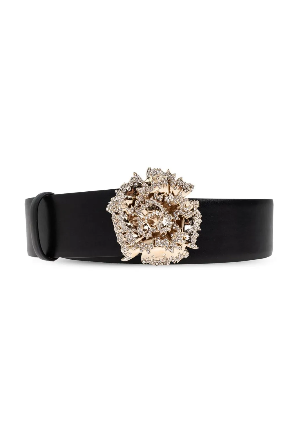 Crystal-Embellished Buckle Belt