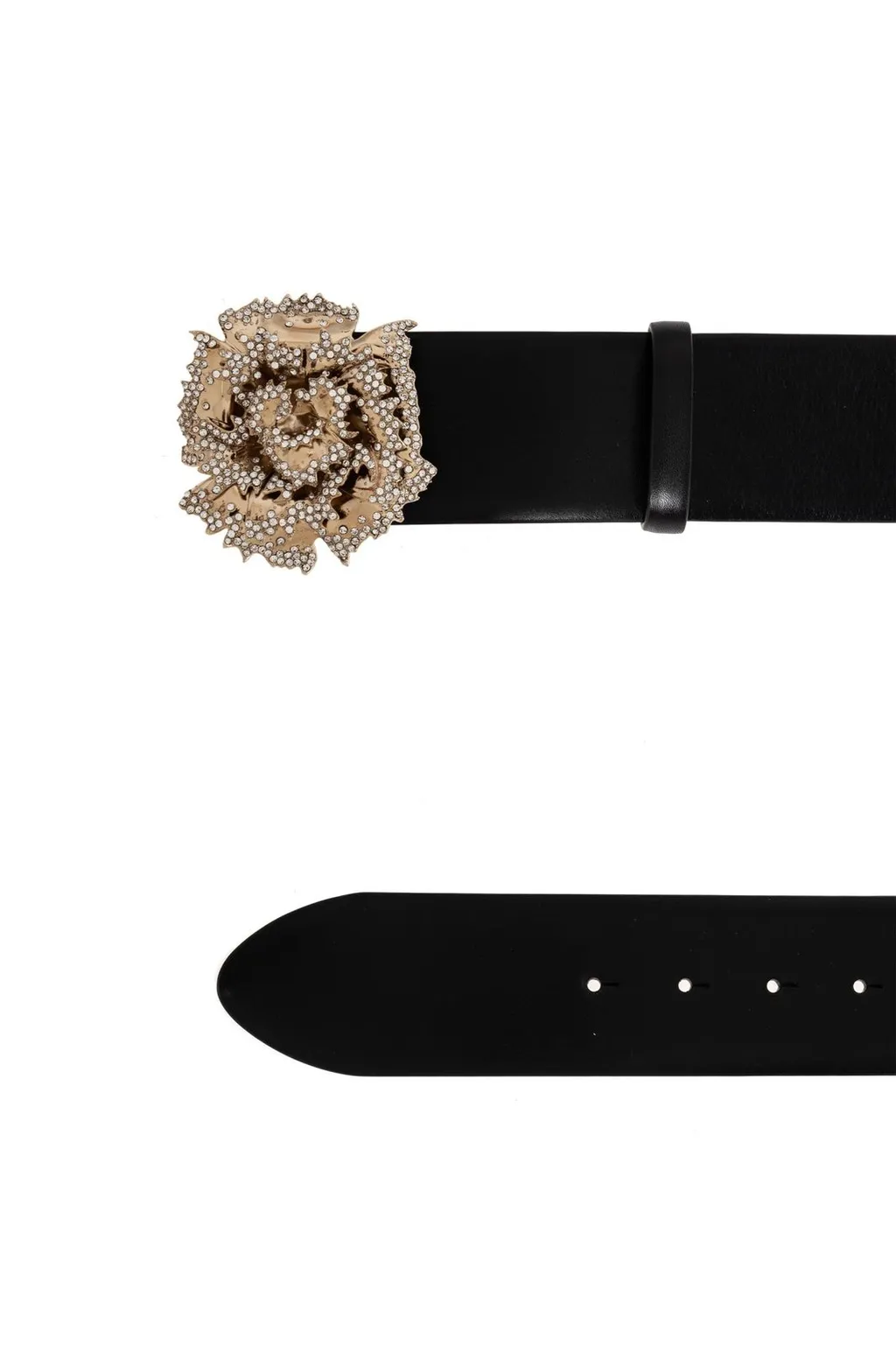 Crystal-Embellished Buckle Belt