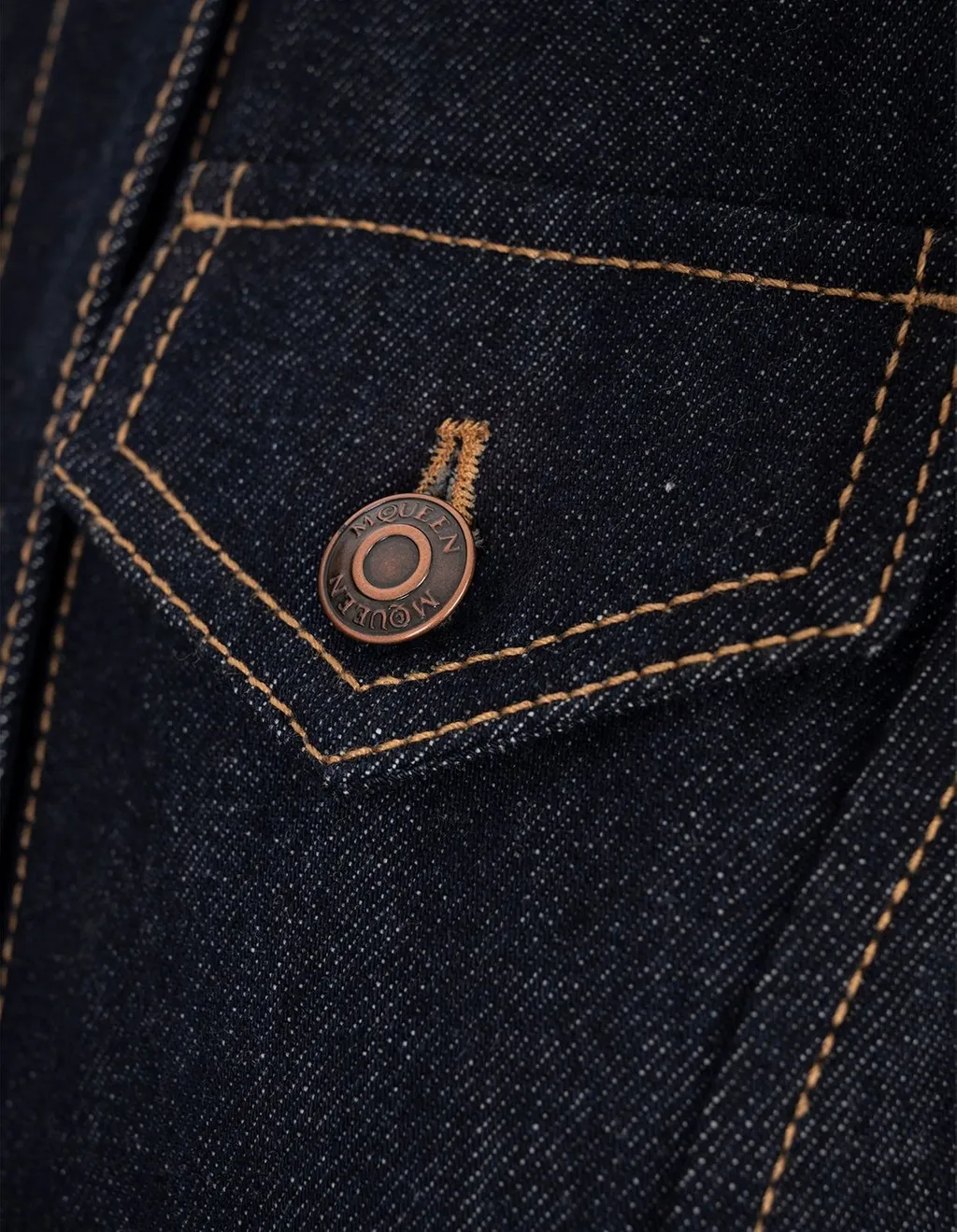 Pinched Shoulder Denim Mini Dress