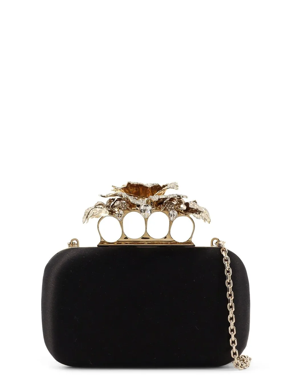 Carnation Knuckle Embellished Clutch Bag