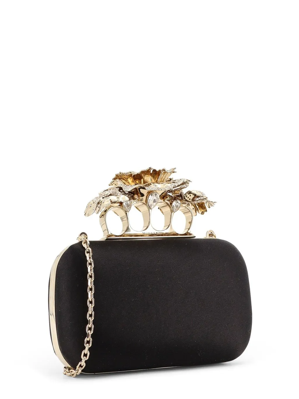 Carnation Knuckle Embellished Clutch Bag