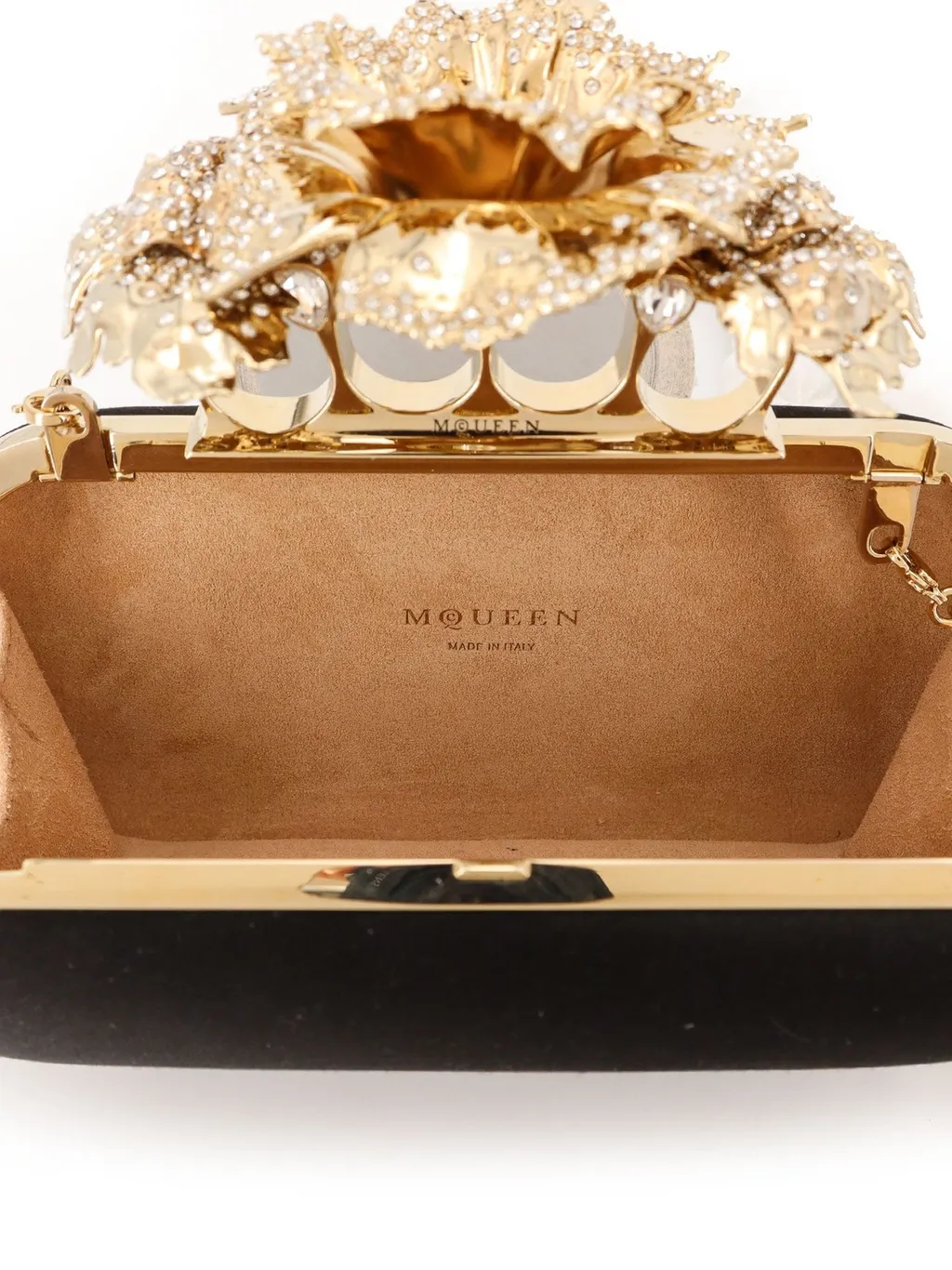 Carnation Knuckle Embellished Clutch Bag